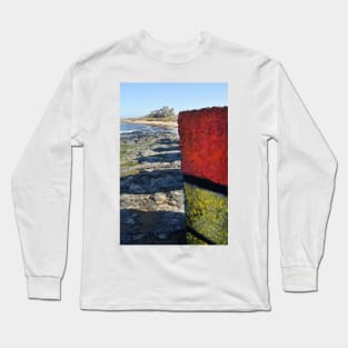 Rubic Cube painted on a WWII tank defence block - Bamburgh, UK Long Sleeve T-Shirt